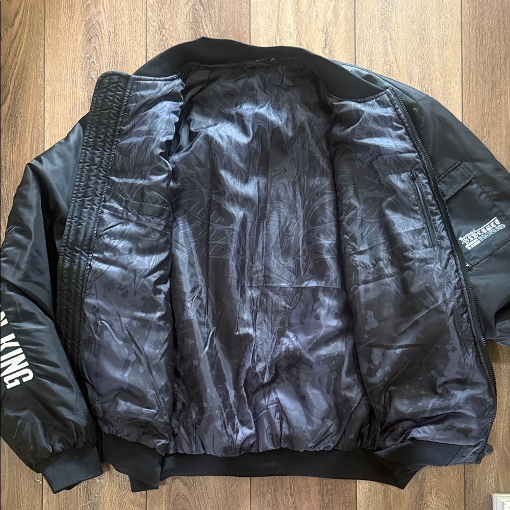 Sullivan King Black Graphic Bomber Jacket - Picture 4 of 5